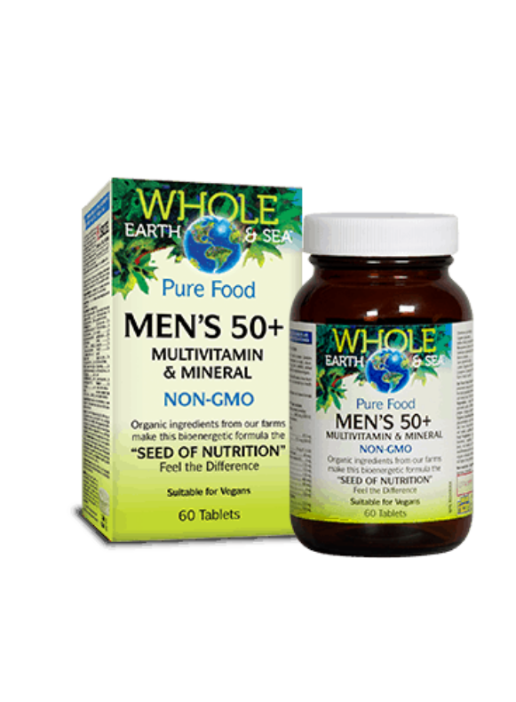 Whole Earth & Sea Men's 50+ Multivitamin and Mineral 60 tablets