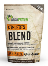 Load image into Gallery viewer, Iron Vegan Athlete&#39;s Blend Chocolate Vegan Protein 1kg