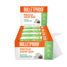 Load image into Gallery viewer, Bulletproof Protein Crisp Bar Coconut Chocolate Chip 12pk
