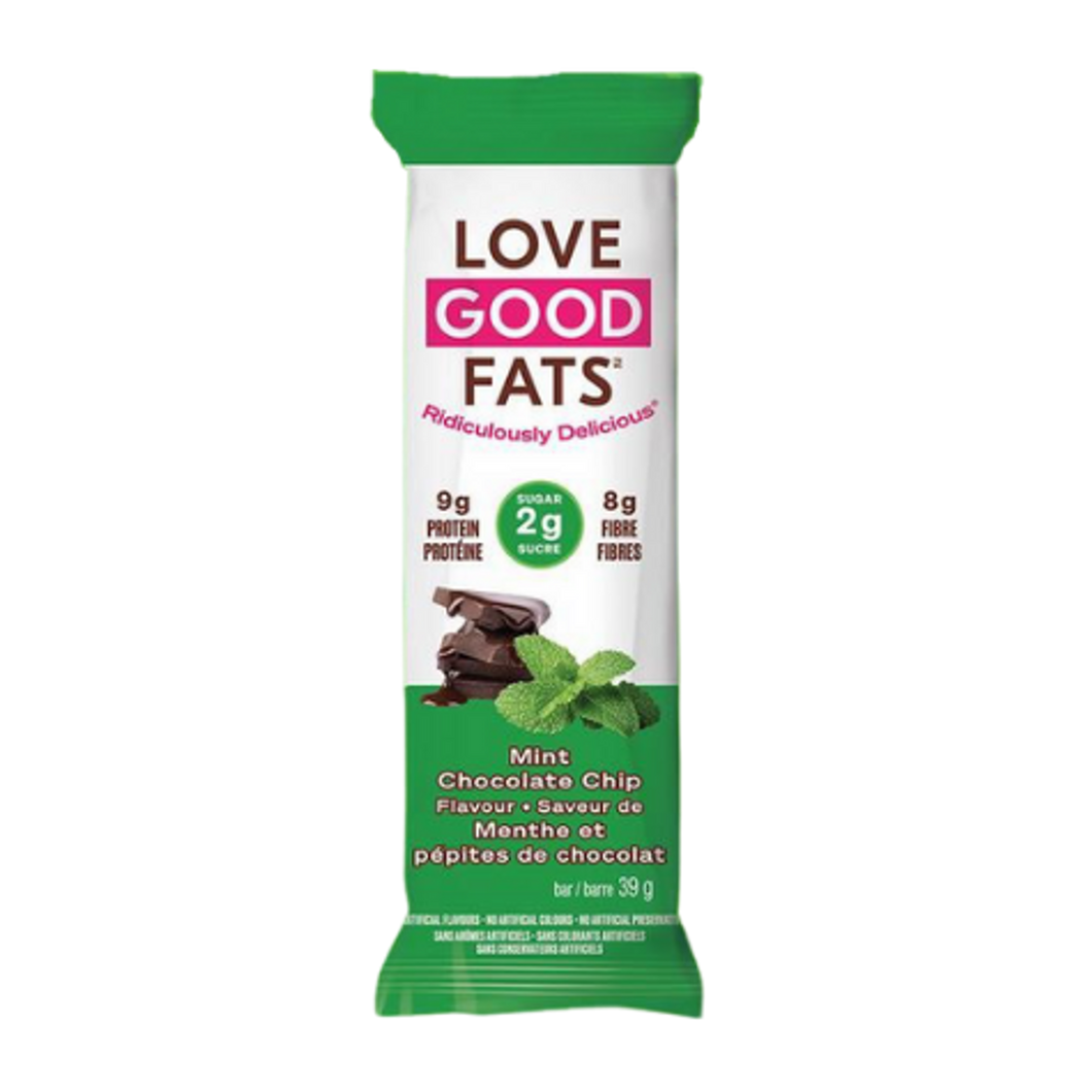 Love Good Fats Mint Chocolate Chip Snack Bar 39g