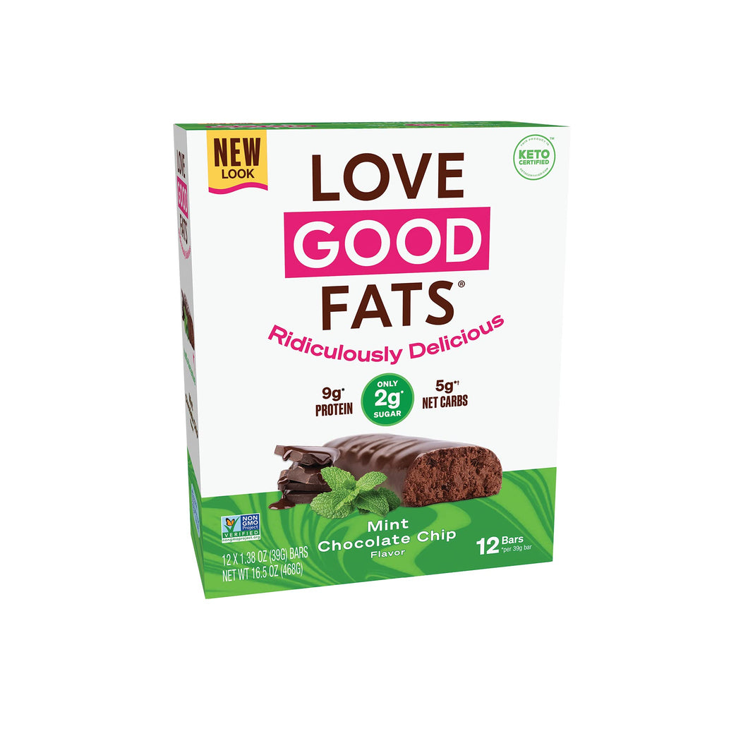 LoveGoodFats Mint Chocolate Chip Snack Bar Case