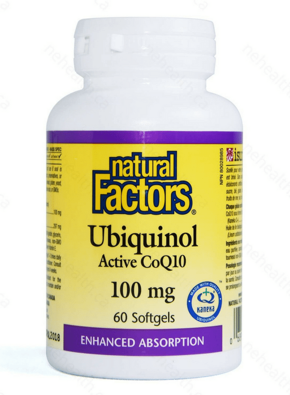 Natural Factors Ubiquinol Active CoQ10 100 mg 60's