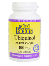 Load image into Gallery viewer, Natural Factors Ubiquinol 100mg 120 Softgels