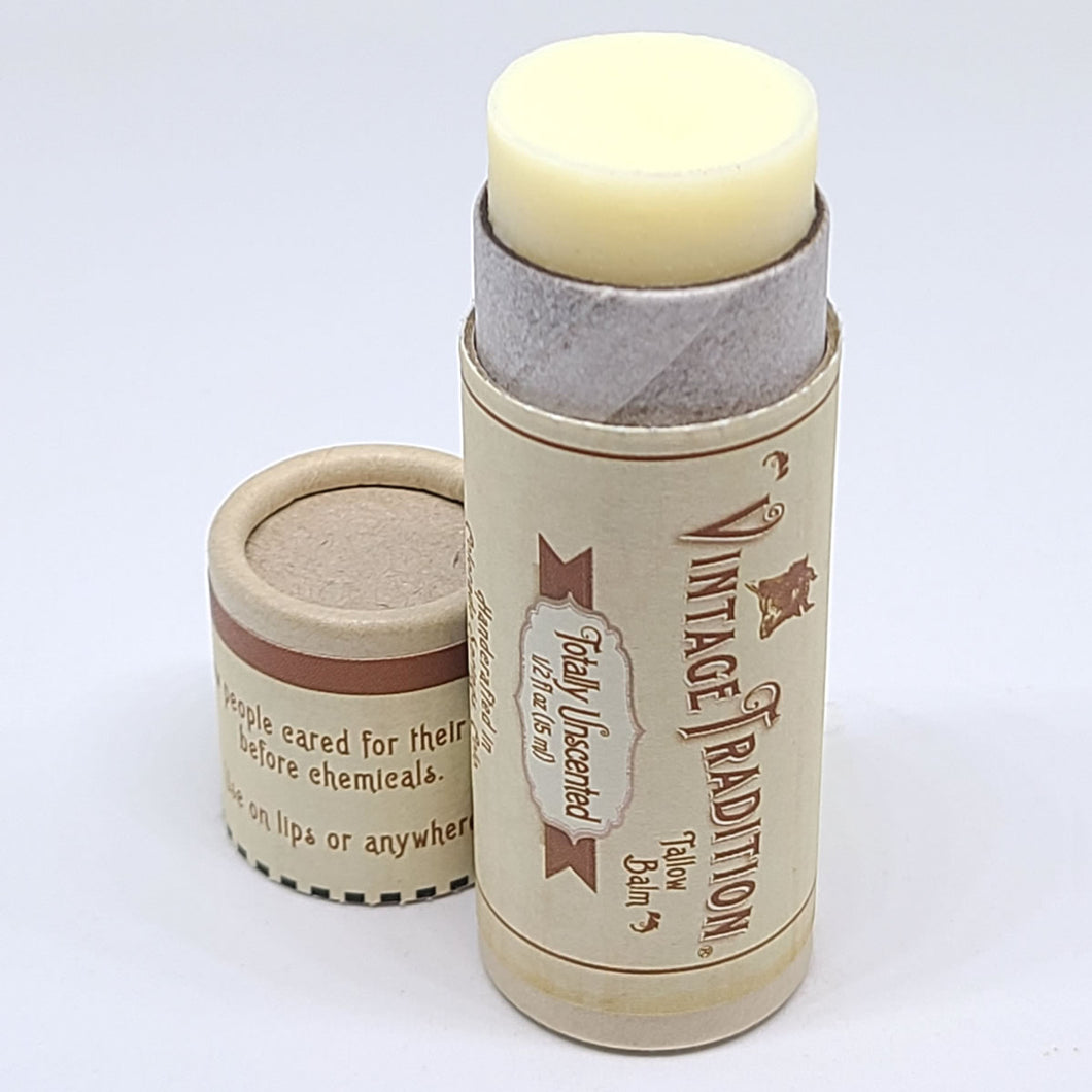 Vintage Tradition Totally Unscented Tallow Lip Balm 15ml