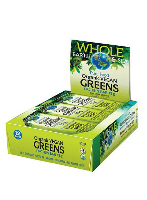 Whole Earth & Sea Organic Vegan Green Protein Bar Case (12x 840g)
