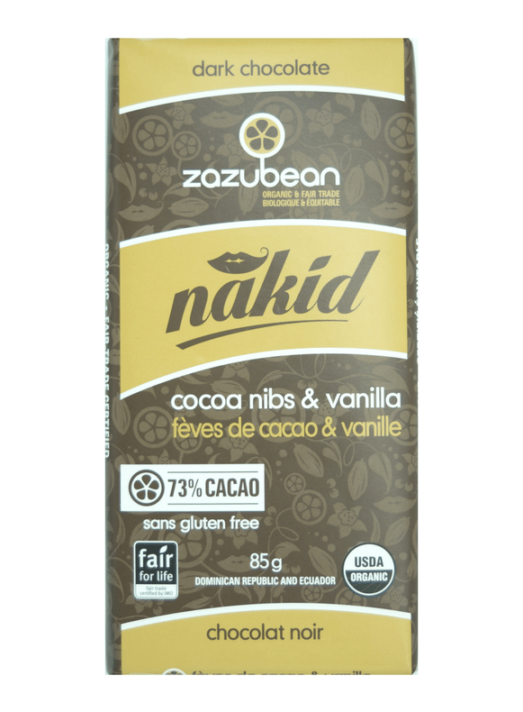 Zazubean Nakid Cacao Nibs & Vanilla 85g